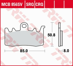TRW szinterezett első fékbetétek STREET BMW F 800 R '15–/S 1000 XR '17–/R 1200 GS / ADV / R / RT '13–'18/ R-NINE T '13–'16/R 1250 R '19–/KAWASAKI H2 '20–/TRIUMPH TIGER EXPLORER 1200 '15–, nordicamoto.ro