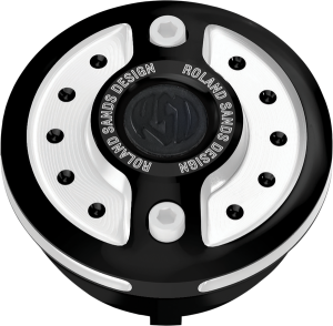 Gas Cap Radial Cntrst Cut Black, Silver