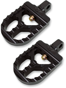 Adjustable Serrated Billet Footpegs Black