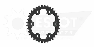 Standard Sprocket Rear 530 Black, 1, nordicamoto.ro