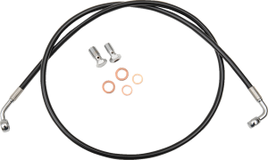 Black Braided Brake Line Kit Black