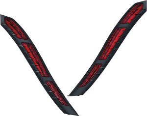 Rear Fender Strip Lights Black Satin