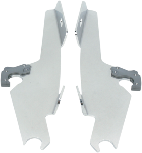Fats/slim Windshield Or Batwing Fairing Trigger-lock Plate Only Mount Kit Chrome