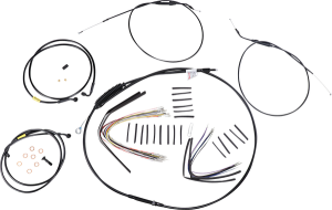 Complete Black Vinyl Handlebar Cable/line Kit For Ape Hanger Handlebars Black, 1, nordicamoto.ro