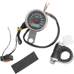 Programmable Mini Electronic Speedometer With Odometer/tripmeter Black