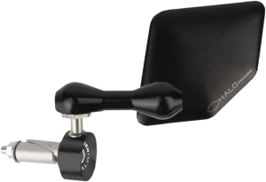 Halo Stainless Steel Bar End Mirror Black
