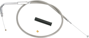 Stainless Braided Throttle Cable Silver, 2, nordicamoto.ro