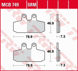TRW Organic hátsó fékbetétek APRILIA RED ROSE 125 '87 –'94/SCARABEO 500 '03 –'09/HONDA CRM 125 '90 –'99/NSR 125 '88 –'01/CMX 250 '97 –'00/MOTO GUZZI V7 750 '12 –'21/V9 BOBBER '16 –'21, nordicamoto.ro