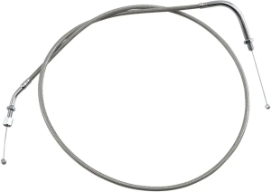 Armor Coat rozsdamentes acél fojtószelep-/alapjárati kábel cruiser motorokhoz, ezüst színű