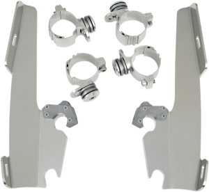 Fats/slim Windshield  Trigger-lock Complete Mount Kit Polished, 1, nordicamoto.ro