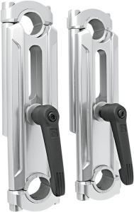 Elite Height-adjustable Snowmobile Handlebar Riser Clear