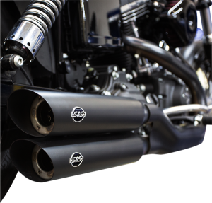 Slash Cut Slip-on Mufflers Black, 4, nordicamoto.ro