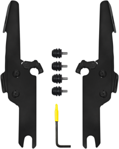 Fats/slim Windshield  Trigger-lock Complete Mount Kit Black, 1, nordicamoto.ro