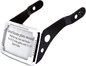 Curved License Plate Frame And Mount With License Plate Light Chrome, 3, nordicamoto.ro