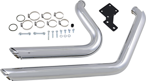 Shortshots Staggered Exhaust System Black, 1, nordicamoto.ro