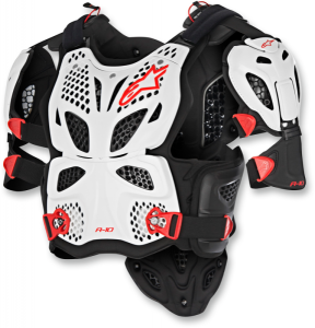 A-10 Full Chest Protector White-black Xs-s Black, White 