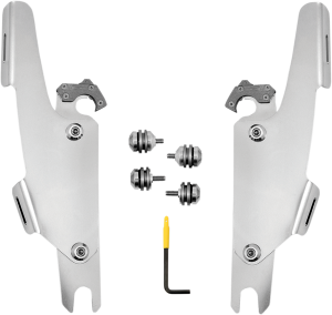 Fats/slim Windshield  Trigger-lock Complete Mount Kit Polished, 2, nordicamoto.ro