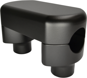 Hefty Handlebar Riser & Top Clamp Kit Black