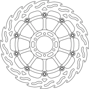 Brake Rotor Floating Flame Black Black, 2, nordicamoto.ro