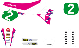 Graphics Kit Green, Pink, White