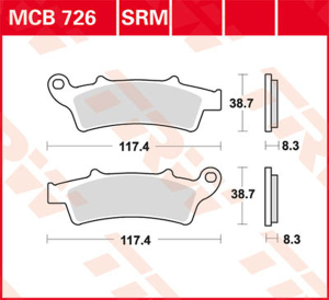Srm Series Sindered Scooter Brake Pads