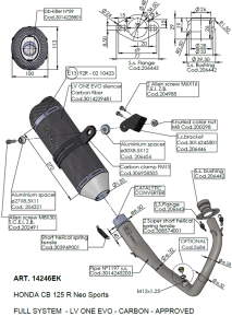Lv One Evo Carbon Full-system Exhaust Black, Matte, 5, nordicamoto.ro