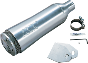 4(r) Universal Aluminum Racing Series Muffler Silver, 1, nordicamoto.ro
