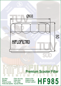 Filtru ulei YAMAHA XP500 TMAX Hiflofiltro HF985, 2, nordicamoto.ro