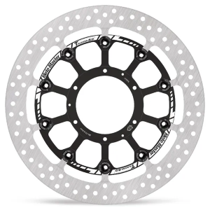 Halo sorozatú úszó rotor – fekete, ezüst, rozsdamentes acél, 1, nordicamoto.ro