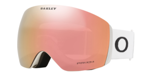 Motorkerékpár-szemüveg, Oakley Flight Deck L matt fehér motoros síszemüveg rózsaszín arany prizmás lencsékkel, nordicamoto.ro