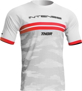 MTB pólók, Thor Intense Assist Decoy Camo szürke/fehér MTB póló, nordicamoto.ro