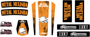 Trim Kit Graphics Black, Orange