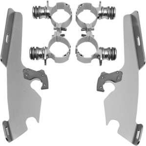 Fats/slim Windshield Trigger-lock Complete Mount Kit Polished