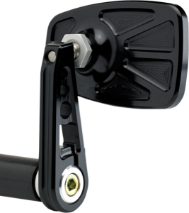 Cafe Style Bar End Mirror Anodized Black, 1, nordicamoto.ro