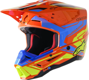 Alpinestars Supertech M5 Action 2 sisak, narancssárga/ciánkék/sárga