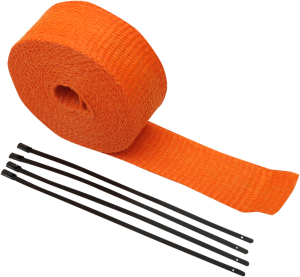 Fiberglass Exhaust Wrap Kit Black, Orange, 1, nordicamoto.ro