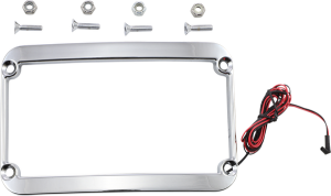 The One Rear Fender Lighted License Frame Chrome