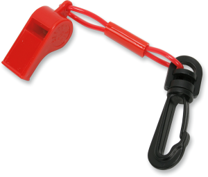 Whistle With Clip Black, Red
