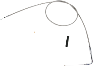 Stainless Braided Throttle Cable Silver