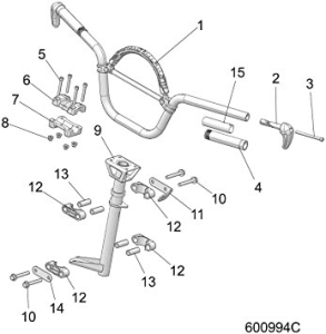 Polaris RMK/Khaos Pro Taper motoros szán kormány, nordicamoto.ro