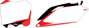 Pre-cut Graphic Number Plate Kit Red, 4, nordicamoto.ro
