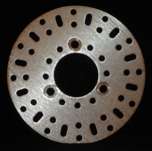 Round D-series Scooter Brake Rotor Silver, Stainless Steel, Zinc