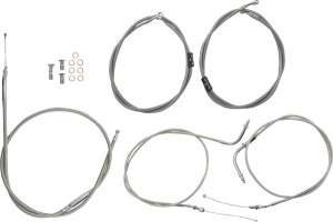 Stainless Handlebar Cable/line Kit Silver, 1, nordicamoto.ro
