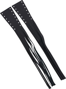 Fringed Leather Lever Covers Black, 2, nordicamoto.ro