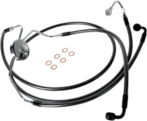 Designer Series Dot Front Lower Brake Line Kit Black, Black Pearl, 2, nordicamoto.ro