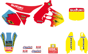 Graphics Kit Green, Red, Yellow, 1, nordicamoto.ro