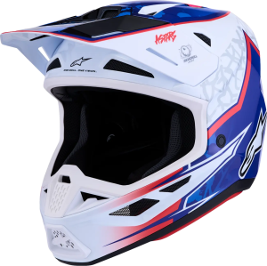 Alpinestars S-M7 Blaster sisak, fehér/kék/piros, XS, 1, nordicamoto.ro
