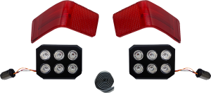Led Tour-pak Run/brake Lights With Lenses Red, 2, nordicamoto.ro