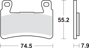 Hs Street Excel Sintered Front Brake Pads