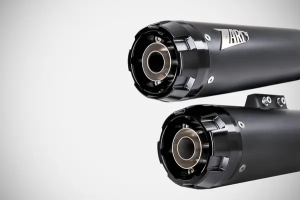 Overlapped Slip-ons Muffler For Hd-heritage Classic Matte Black, 2, nordicamoto.ro